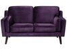 Sofa 2-osobowa welurowa fioletowa LOKKA_705454