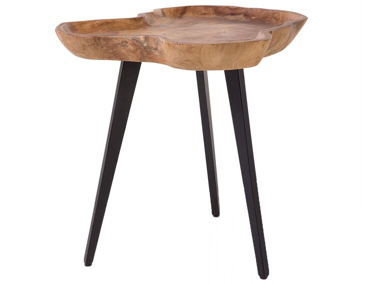 Tavolino basso legno chiaro/nero 60 cm ELSA_678493