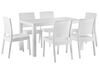Ensemble de jardin table avec 6 chaises blanc FOSSANO_812813