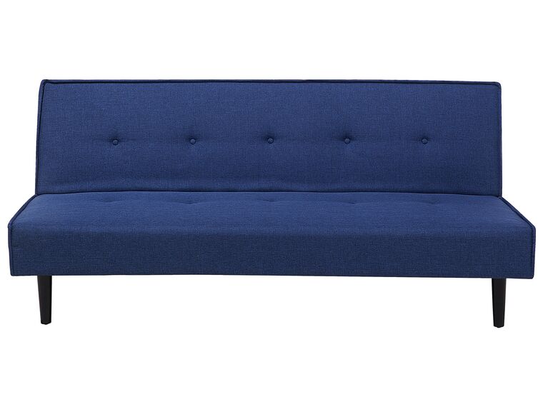 Sofá-cama de 3 lugares em tecido azul escuro VISBY_695084