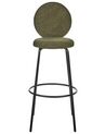 Set of 2 Boucle Bar Chairs Green EMERY_915920