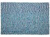 Vloerkleed wol marineblauw/wit 160 x 230 cm AMDO_805878
