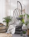 PE Rattan Hanging Chair with Stand Grey PINETO_763845