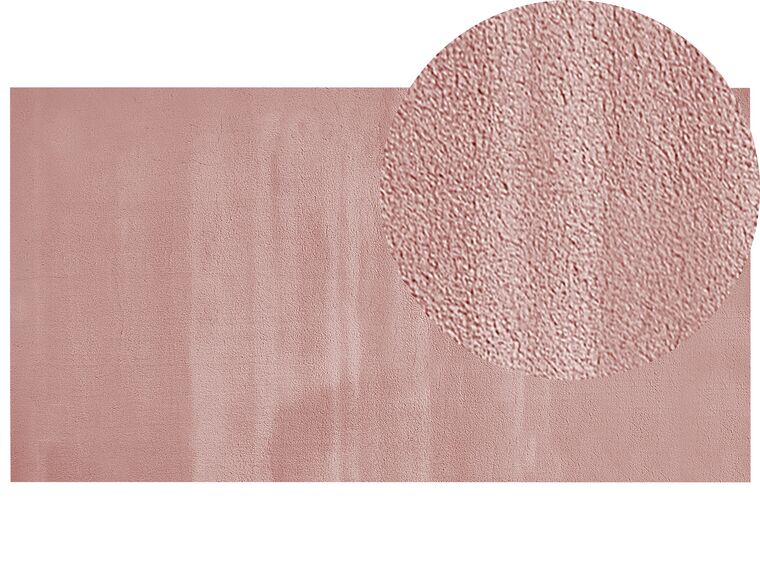 Matta 80 x 150 cm fuskpäls rosa MIRPUR_858771