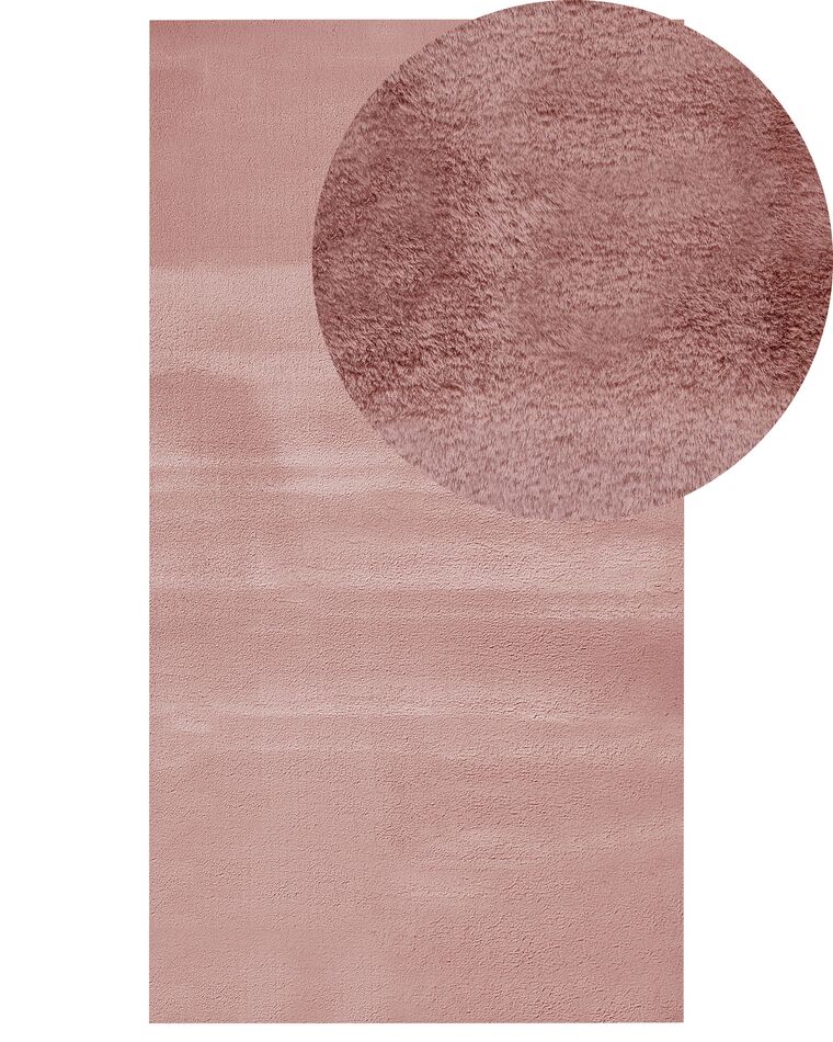 Matto jäniksen tekoturkis vaaleanpunainen 80 x 150 cm MIRPUR_858771