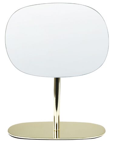 Miroir de maquillage 20 x 14 cm doré CHARENTE