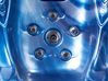 Bañera de hidromasaje LED de acrílico azul/plateado/madera clara 200 x 200 cm LASTARRIA_818744