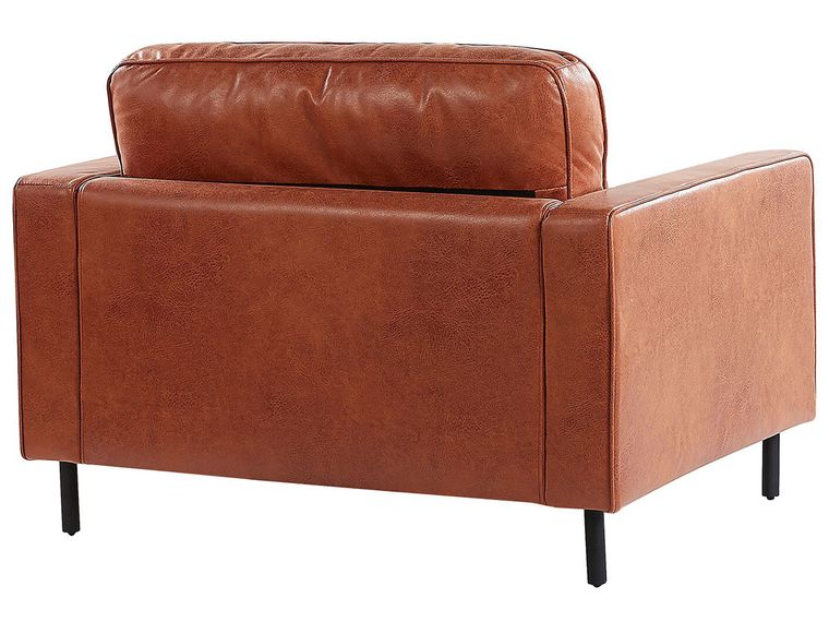 Faux Leather Living Room Set Golden Brown SAVALEN Beliani.fi