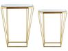 Conjunto de 2 mesas de apoio em metal dourado SIERRA_725402