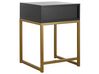 Table appoint noire / dorée avec tiroir LARGO_790554