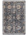 Teppich dunkelblau / beige 160 x 230 cm orientalisches Muster Kurzflor MALISHKA_854903