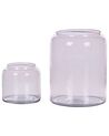 Set di 2 vasi da fiori vetro rosa 20/11 cm RASAM_823704