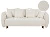 Canapé-lit en velours avec rangement blanc bouclé VALLANES_904220