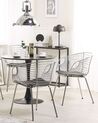 Set of 2 Metal Dining Chairs Silver HOBACK_775472