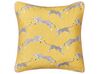 Set of 2 Cotton Cushions Cheetah Motif 45 x 45 cm Yellow ARALES_893106