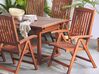 Záhradná rozkladacia stolička z akáciového dreva tmavohnedá TOSCANA_558165