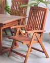 Acacia Wood Garden Folding Chair Dark Brown TOSCANA_558165