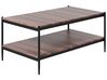 Tavolino legno scuro e nero 100 x 52 cm AVOCA_827659