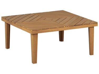 Mesa de centro de madera de acacia clara 70 x 70 cm BARATTI