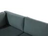 Lounge Set Kunstholz weiß 5-Sitzer Auflagen grün-grau MESSINA_676502