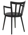 Set of 4 Plastic Dining Chairs Black MORILL_876230