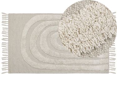 Bavlnený koberec 80 x 150 cm béžový HAKKARI