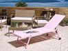 Chaise longue en aluminium avec revêtement rose PORTOFINO_828449