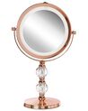 Miroir de maquillage avec éclairage LED ø 18 cm rose doré CLAIRA_813652