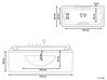Whirlpool Bath with LED 1700 x 800 mm White HAWES_808424
