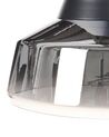 Lampe suspension en verre noir et argenté TALPARO_851434
