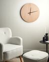 Reloj de pared en madera clara ø 60 cm CABIC_892109