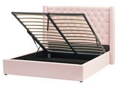 Parisänky sametti säilytystila vaaleanpunainen 160 x 200 cm LUBBON Parisänky sametti säilytystila vaaleanpunainen 160 x 200 cm LUBBON