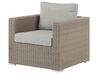 Right Hand 6 Seater PE Rattan Garden Lounge Set Taupe CONTARE_833611
