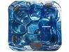 Bañera de hidromasaje LED de acrílico azul/plateado/madera clara 200 x 200 cm LASTARRIA_818732