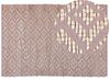 Dywan bawełniany 160 x 230 cm beżowy z różowym GERZE_853518