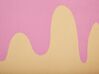 Pouf mit Stauraum Samtstoff beige / rosa ⌀ 40 cm MOUSEE_779599