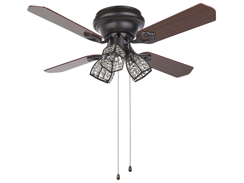 Ceiling Fan With Light Black Salween Beliani Pl Ceiling Fan With Light Black Salween, Harley Davidson Ceiling Fan