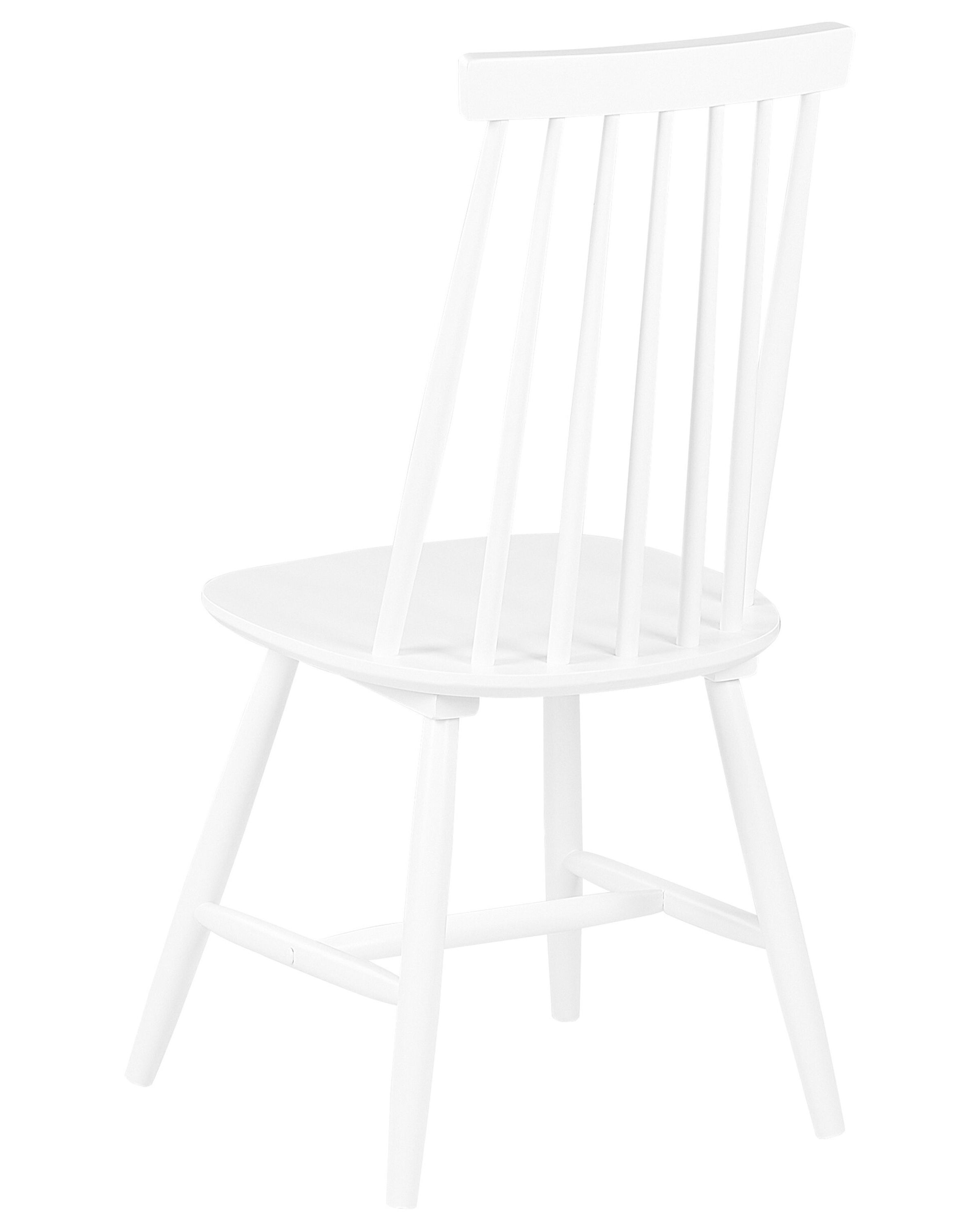 Set of 2 Wooden Dining Chairs White BURBANK Beliani.co.uk