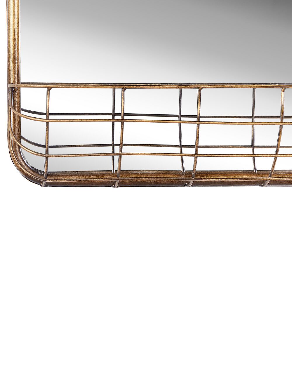 Wandspiegel gold mit Regal 80 x 40 cm MACON | Beliani.de