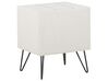 Faux Leather Bedside Table White BETIN_788992