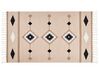 Kelim Teppich Baumwolle mehrfarbig 80 x 150 cm geometrisches Muster Kurzflor BERDIK_869990