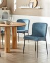 Sada 2 jídelních židlí modrá ADA_873309