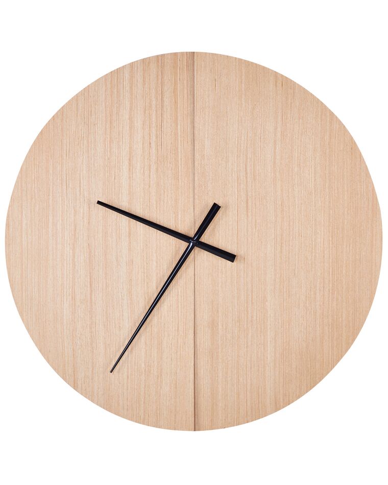 Wall Clock ø 60 cm Light Wood CABIC_892109
