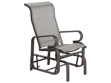 Krzesło ogrodowe bujane brązowe BORGIO