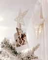 Zasnežený umelý vianočný stromček 180 cm biely TOMICHI_895595