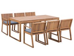 6-istuttava ulkoruokailuryhmä akasiapuu sininen SASSARI 6-istuttava ulkoruokailuryhmä akasiapuu sininen SASSARI