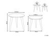 Conjunto de 2 mesas auxiliaries de madera de mango oscura/blanco crema ADRO_857021