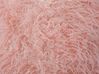 Conjunto de 2 almofadas decorativas em pele sintética rosa 45 x 45 cm DAISY_770042