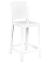 Zestaw 2 krzeseł barowych biały WELLINGTON_884219