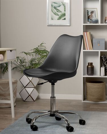 Armless Desk Chair Black DAKOTA II